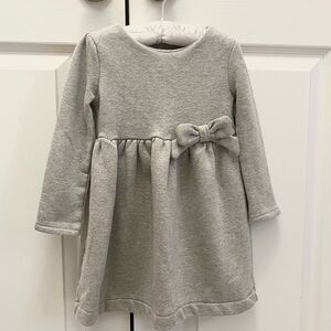 babyGap Toddler Girls Grey Shimmer Bow Dress Fit & Flare Size 4
